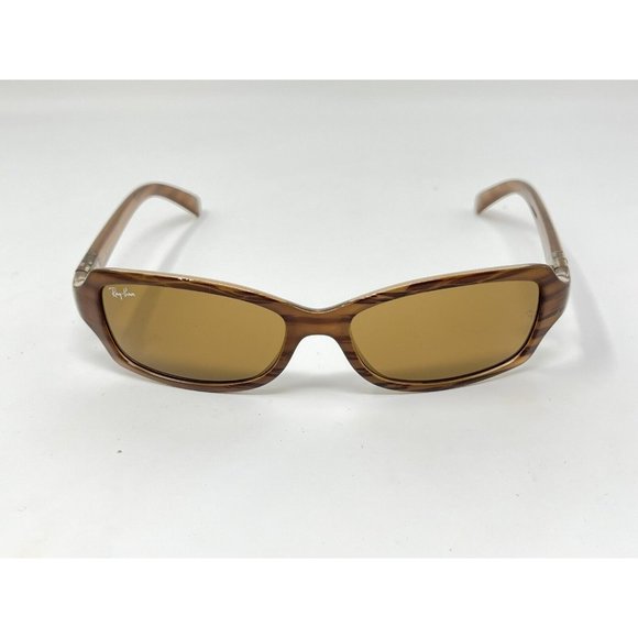 Ray Ban RB2130 938Sunglasses Wrap Rectangular Brown Horn